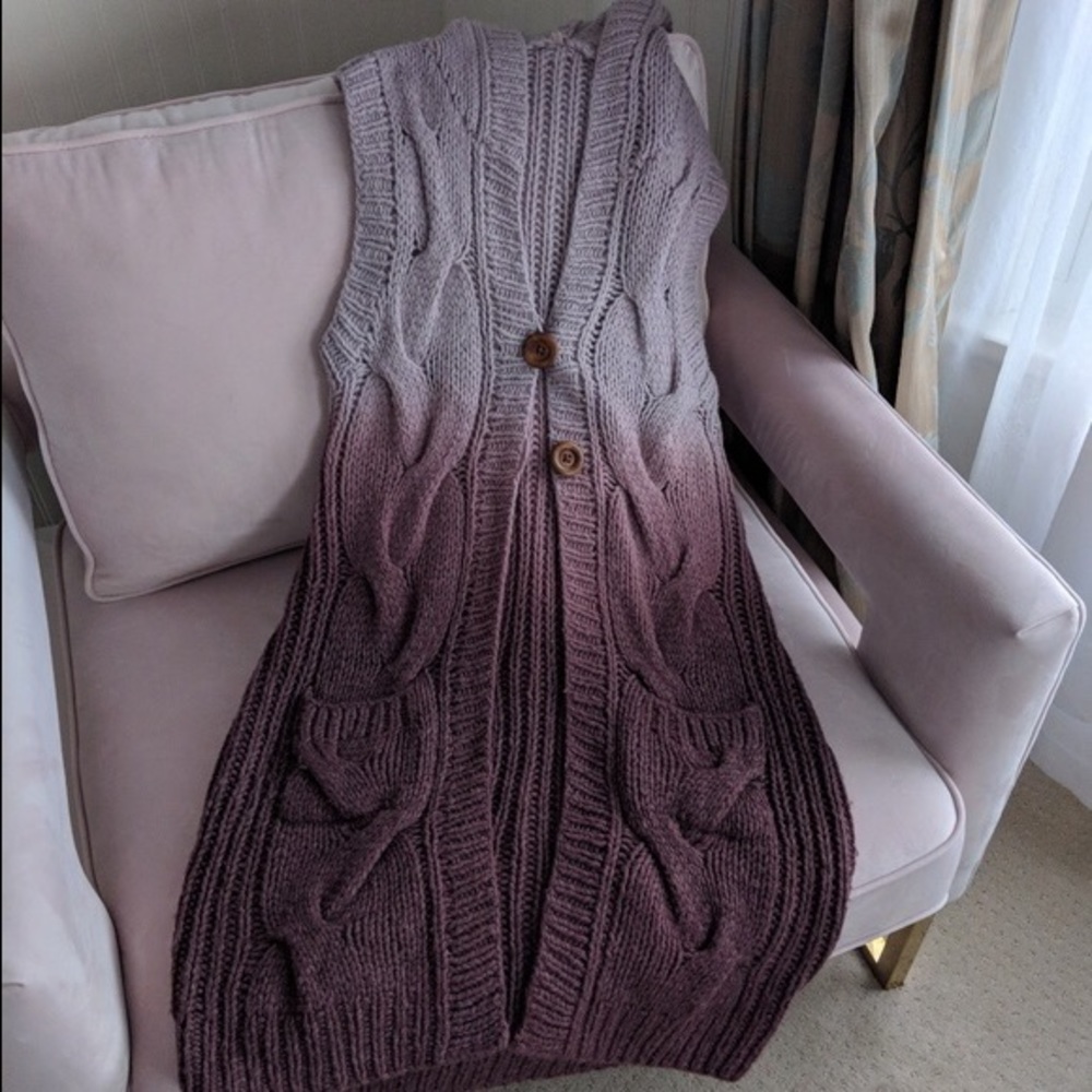 Free People ombré knit vest